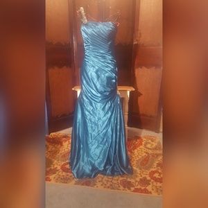 Blue evening gown